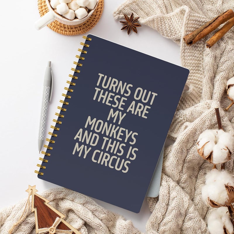 EKGJW Funny Notebooks for Work, Blue Aesthetic Journal, Funny Boss Day Gifts, Boss Gifts for Men Women, Funny Gifts for Boss, Boss Office Decor, Spiral Notebook 5.5x8.3 Inch - Image 3